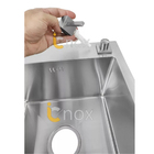 Cuba Dupla Inox Aruba 75x40 Cm Válvulas Dispenser Escorredor