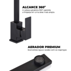 Cuba Dupla Inox Preto Escovado + Torneira Monocomando Black