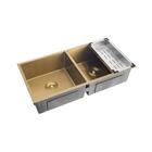 Cuba Dupla Para Cozinha Gourmet Aço Inox 304 Tukano 86x44 Cm