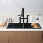 Cuba Dupla Para Cozinha Gourmet Aço Inox 304 Tukano 86x44 Cm