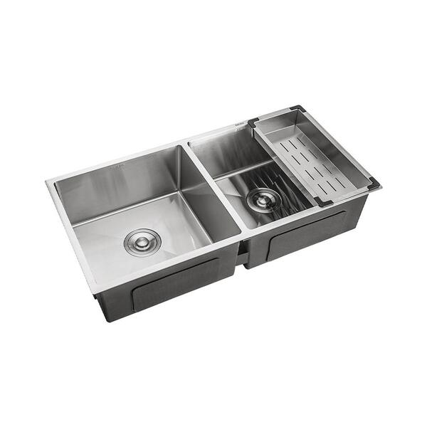 Cuba Dupla Para Cozinha Gourmet Aço Inox 304 Tukano 86x44 Cm