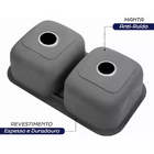 Cuba Dupla Pia Cozinha Gourmet 76x43 Completa Com Acessórios