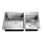 Cuba Dupla Quadrada Cozinha Gourmet Pia Aço Inox Acessórios +