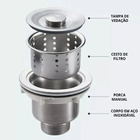 Cuba Dupla Quadrada Inox 304 Cozinha Pia Embutir Sobrepor Gou