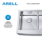 Cuba Dupla Sa202 Inox Escovado Arell