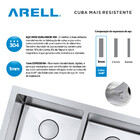 Cuba Dupla Sa202 Inox Escovado Arell