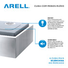 Cuba Dupla Sa202 Inox Escovado Arell