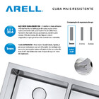 Cuba Dupla Sa205 Inox Escovado Arell