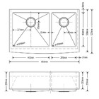 Cuba Dupla Sa205 Inox Escovado Arell