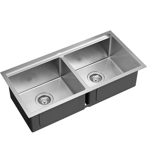 Cuba Dupla Workstation De Cozinha Inox 82x41 Cm (kobe Escovad