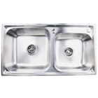 Cuba Em Aço Inox Dupla Para Cozinha Com Acessórios - 7742 Gui