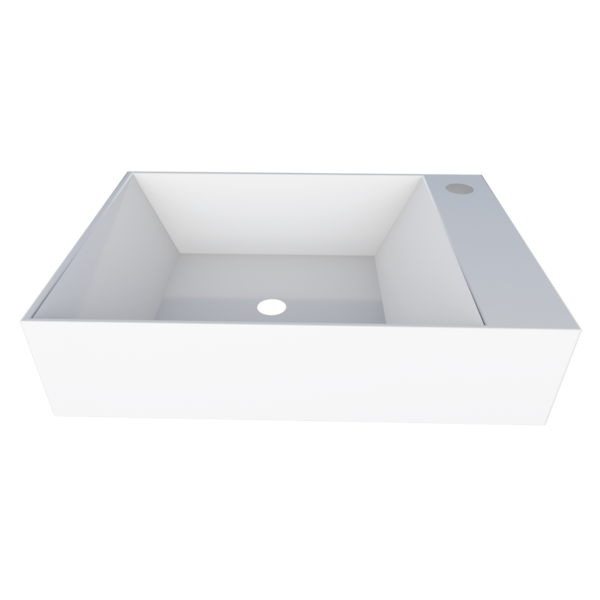 Cuba Em Mármore Retangular Minaçu Branco