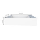 Cuba Em Mármore Retangular Minaçu Branco