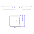 Cuba Embutir Quadrada 40cm Branca Deca