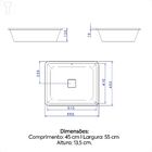 Cuba Embutir Retangular 50cm Branco Deca