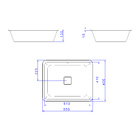 Cuba Embutir Retangular 50cm Ébano Fosco Deca