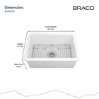 Cuba Embutir/sobrepor Em Fireclay 67cm