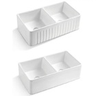 Cuba Evier Cozinha Em Porcelana Estilo Fazenda Farm Sink Dupl