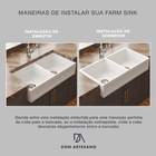Cuba Farm Sink Simples Embutir ou Sobrepor 74,8 x 44,8 x 19,2 cm 4 1/2'' Resina Fosco| Acetinado Don Artesano