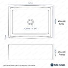 Cuba Fazenda De Cozinha Louça Retangular 55x41 Cm (amalfi)