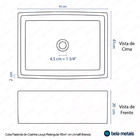 Cuba Fazenda De Cozinha Louça Retangular 55x41 Cm (amalfi Pre