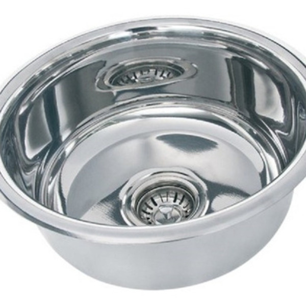 Cuba Fischer Inox Redonda Alto Brilho Aço 304 25cm + Válvula