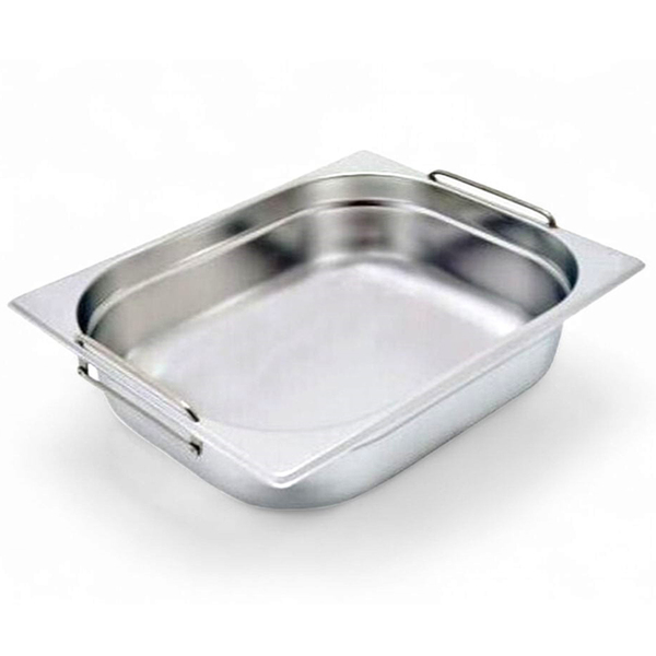 Cuba Gastronômica Inox Gn 1/2 65mm Com Alça Prateada