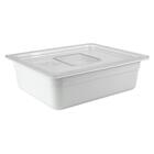 Cuba Gn 1/2 100 Mm Policarbonato Branco Com Tampa Gourmet Mix