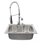 Cuba Gourmet 60x42 Inox Escovado + Torneira Tábua E Lixeira