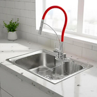 Cuba Gourmet 60x42cm Aço Inox Escovado Com Torneira Flexível