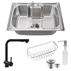 Cuba Gourmet 60x42cm Inox 304 + Torneira Extensível Preta