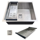 Cuba Gourmet Aço Inox 304 Quadrada 44x44cm Com Ralo E Sifão