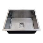 Cuba Gourmet Aço Inox 304 Quadrada 44x44cm Com Ralo E Sifão