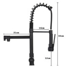 Cuba Gourmet Aço Inox Preta 60x42 Com Torneira Gourmet Preta