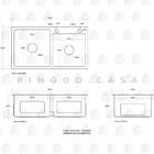 Cuba Gourmet Awá 78x43cm E Calha Waiana Embutida 92x19cm Aço