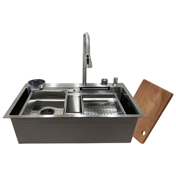 Cuba Gourmet Cascata Aço Inox 304 com Torneira Premium