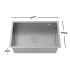 Cuba Gourmet Cozinha 50x40 Completa Aço Inox 304 Escovado Pra