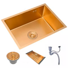 Cuba Gourmet Cozinha 50x40 Completa Aço Inox 304 Escovado Rose