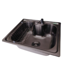 Cuba Gourmet Cozinha Aço Inox 50x40 Preta E Torneira Gourmet