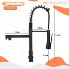 Cuba Gourmet Cozinha Aço Inox 60x42 Preta E Torneira Gourmet