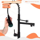 Cuba Gourmet Cozinha Aço Inox 60x42 Preta E Torneira Gourmet