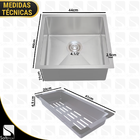Cuba Gourmet Cozinha Inox 304 Anti Risco Nano Pvd Escovada 44
