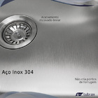 Cuba Gourmet de Cozinha 44x44 Inox 304 - CAC0028-C