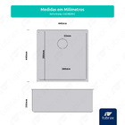 Cuba Gourmet de Cozinha 44x44 Inox 304 - CAC0028-C