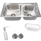 Cuba Gourmet Dupla 78x43cm+ Torneira Gourmet De Parede Pia