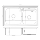 Cuba Gourmet Dupla Quadrada Pia Aço Inox Acessórios + Torneir