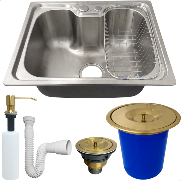 Cuba Gourmet Inox 304 50x40 Lixeira De Embutir 5 Litros Doura