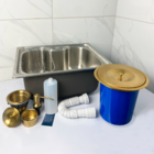 Cuba Gourmet Inox 304 50x40 Lixeira De Embutir 5 Litros Doura