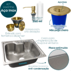 Cuba Gourmet Inox 304 50x40 Lixeira De Embutir 5 Litros Doura