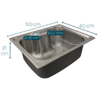 Cuba Gourmet Inox 304 50x40 Pia Cozinha Com Cesto Escorredor